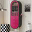 Rose rouge + noir + verre doré + bois massif + vitrines en fer