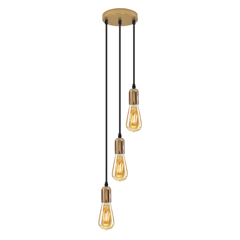 Armanda - Light French Gold Cluster Pendant, 3