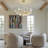 10 - Light 32" Gold Ceramic Ginkgo Chandelier for Dining Room