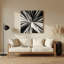 «Geometric Abstraction 84», art mural en métal brun