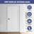 80"H Primed 1-Panel Manufactured Wood Interior Slab Door Solid Wood Core Without Hardware Kit-106715196