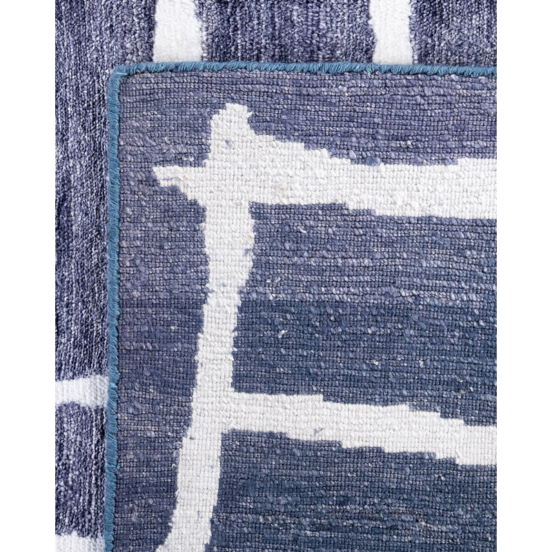 Overdyed One-of-a-Kind Rectangle 9'1" X 12'0" Hand Knotted Area Rug