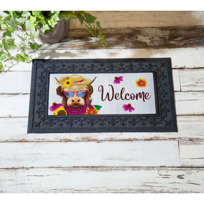 Tapis de vache Summer Highland Cow Sassafras