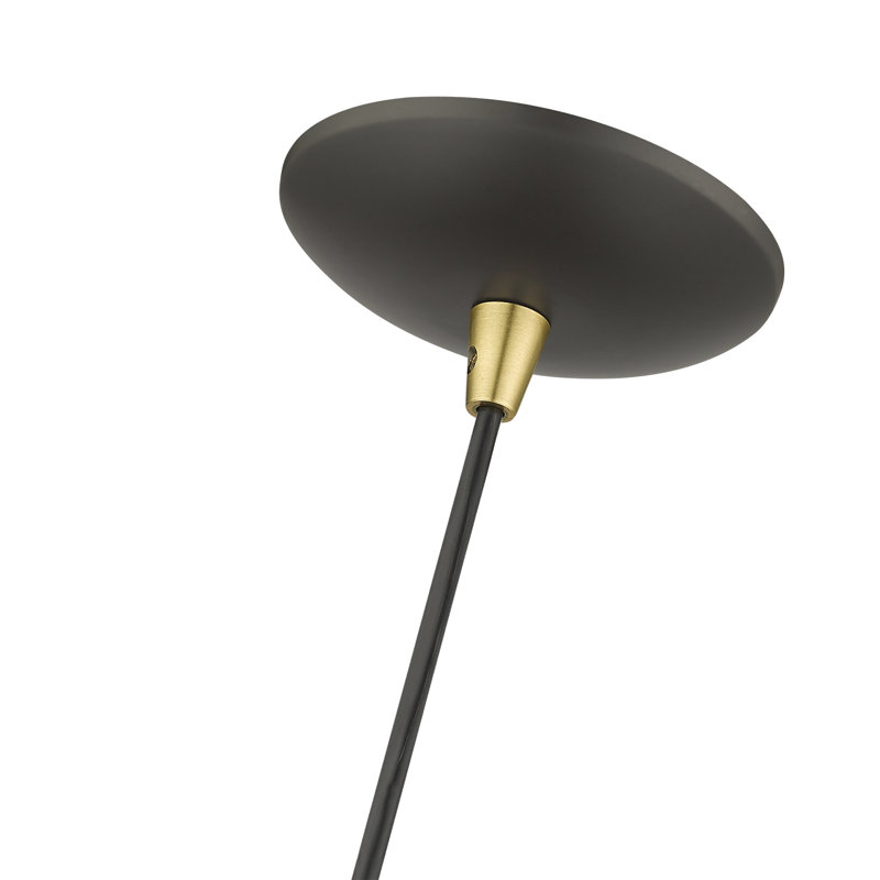 Luminaire suspendu conique à 1 lumière Drewie, Bronze