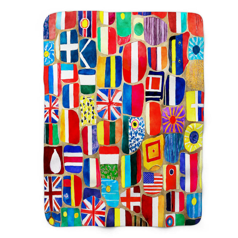 Flag Flag - couverture de qualité supérieure 1 pièce, L 50 po x L 60 po
