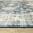 Jacquarius Vintage Bordered Traditional Blue/Ivory Washable Area Rug Mat-1300556905