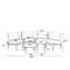 Ensemble de canapé modulaire d'extérieur 6 pièces avec tables basses et coussins 6 pièces-1756582872