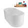 67" Streamline Soaking Freestanding Tub and Tray With Internal Drain