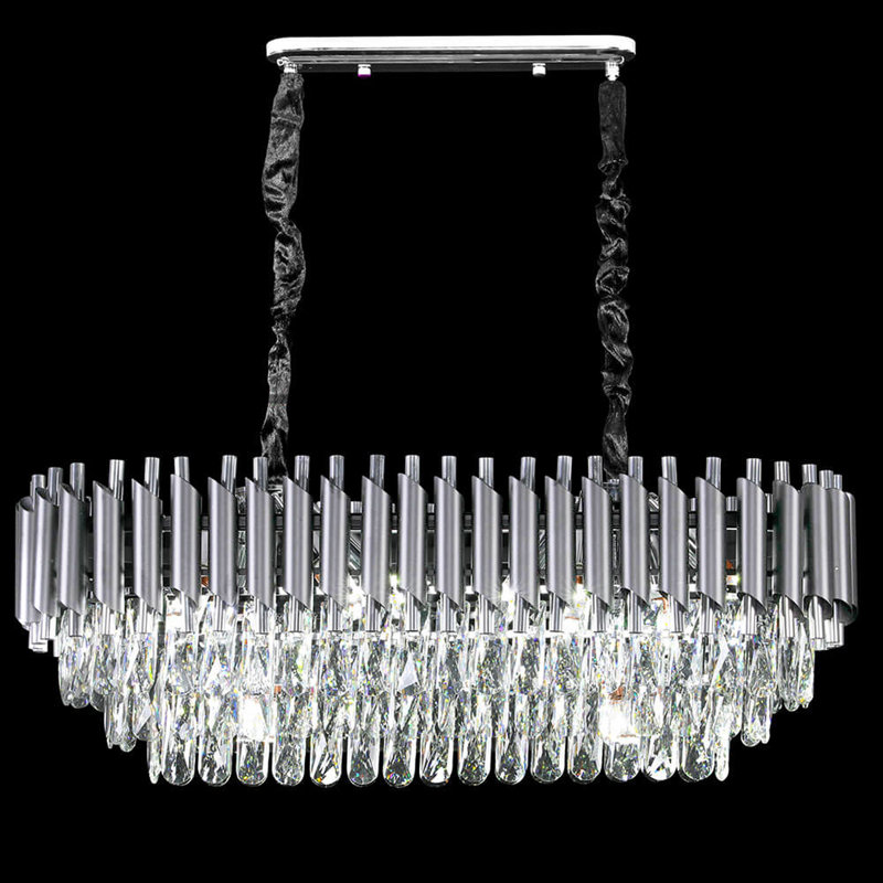 Aspacio 10 - Light Tiered LED Chandelier, Silver