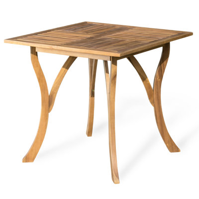 31.5'' Square Wood Table For Outdoor Enjoyment - Relaxing Patio In Finish Chic And Functional