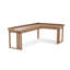 Bureau en bois massif en L de couleur noyer clair avec 3 tiroirs-90081307-90081311