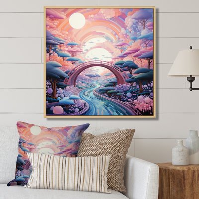 «Coral Bridge Dreamy Passage Pointillism II», reproduction sur toile