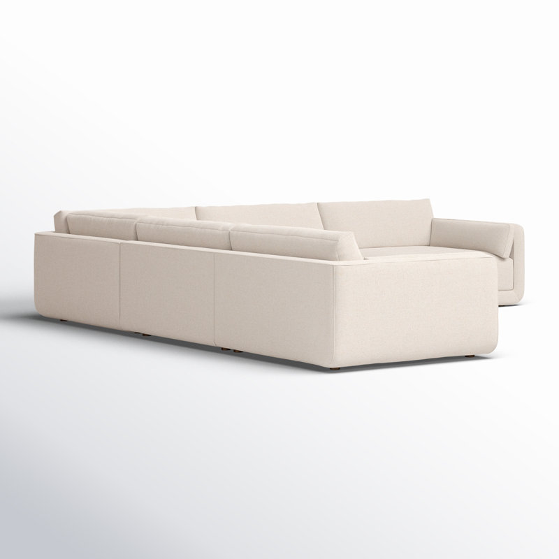 Toland Modular Sectional, Cream Polyester Blend