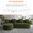 2-piece L-shaped Sectional Sofa With Curved Design And Left-facing Chaise-791676481