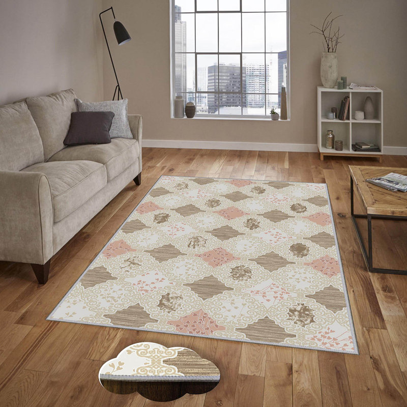 Premium 3D Printed Carpet, 4.6 x 7.2 Feet, 1% Polyester, .3 Inches Pile Height | Antibacterial, Non-Slip Underside, Machine Washable | Perfect for Living Room, Bedroom, and Kids' Play Areas, Durable & Stylish