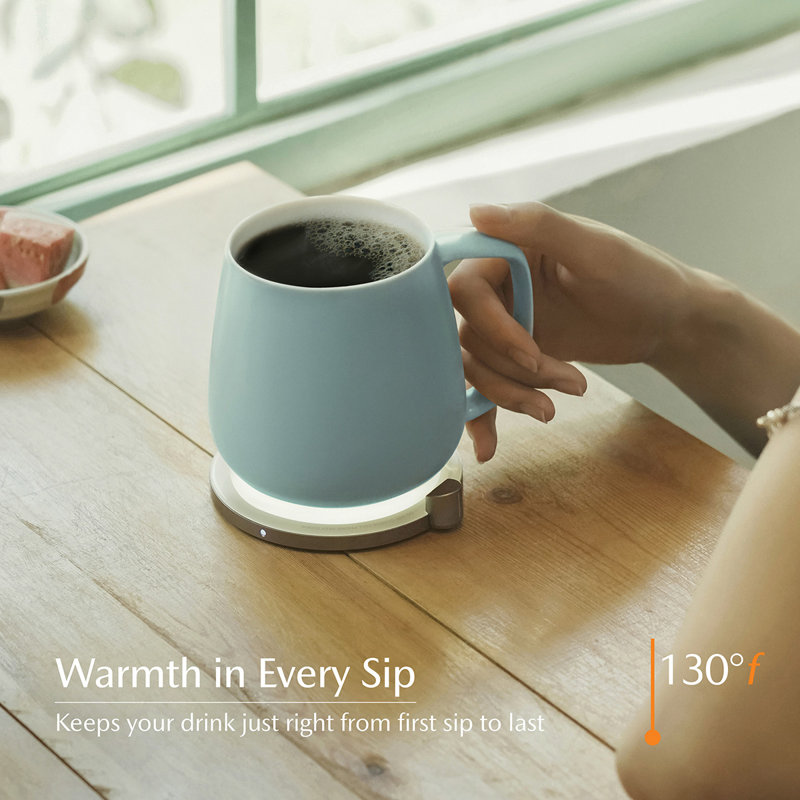 Tasse chauffante Ui + - bleu brume lunaire, Blue