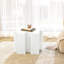 3 tables d'appoint blanches modulaires à emboîtement d'une capacité de 200 lb pour différents décors intérieurs