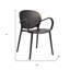Ensemble de quatre fauteuils de salle à manger robustes en plastique gris-26099523