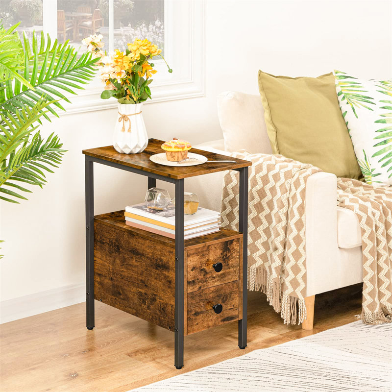 Ohanko 30cm W Iron Bedside Table