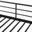 Lit mezzanine simple en métal avec tablette supérieure et échelle de rangement latérale-1200110931