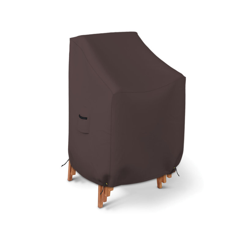 Premium Waterproof Heavy Duty Outdoor Patio Stackable Chair Cover, 36" H x 36" W x 37" D, Coffee