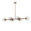 Lustre 6 lumières à hauteur réglable avec capuchon en verre-1141332313-1141332318
