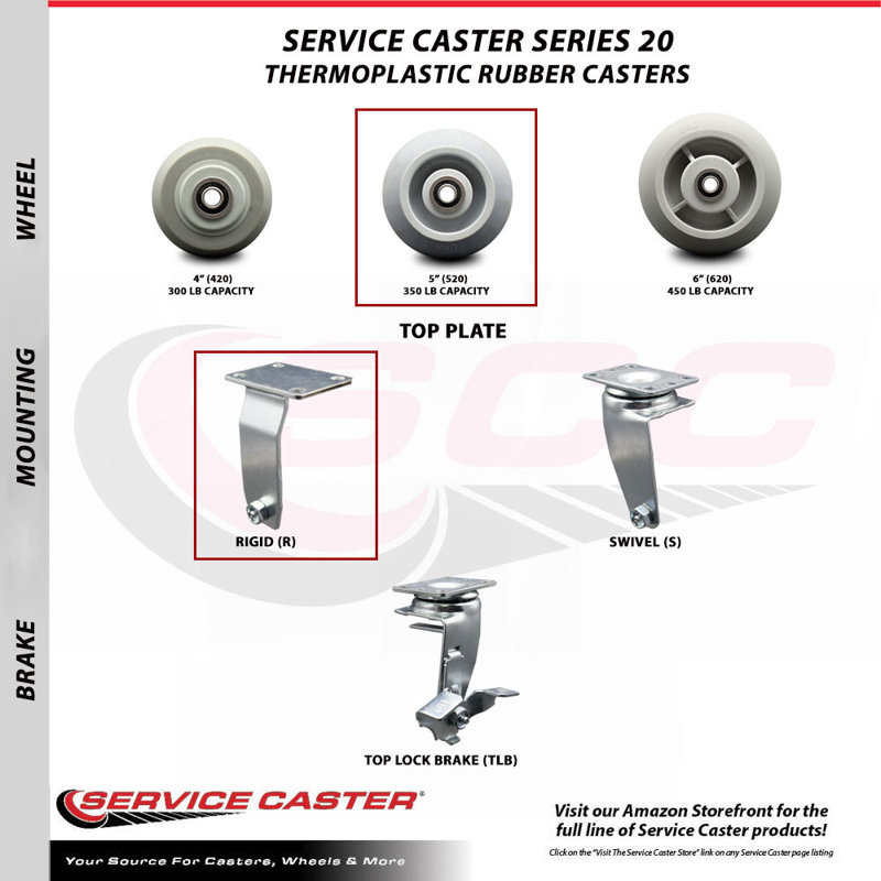 Rubber Caster with Ball Bearing