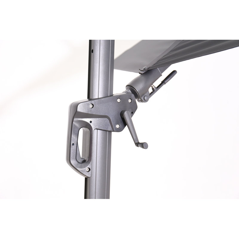 Iris 355cm Cantilever Parasol, Royal Grey, Dark Grey