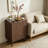 Modern Fluted 3-Drawer Nightstand – Curved Tambour Design Bedside Table with Storage, MDF Wood End Table-1941706712