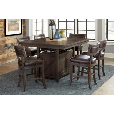 Ensemble de table à hauteur de comptoir 7 pièces Weindt