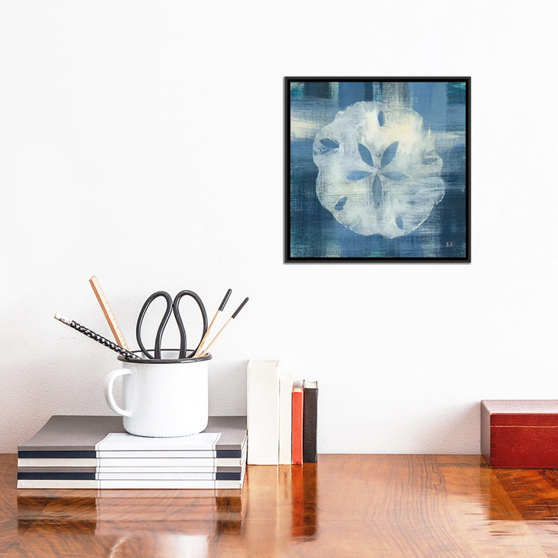 Batik Seas III - Impression sur toile, H 12 po x l 12 po x P 1,5 po, Toile avec cadre noir