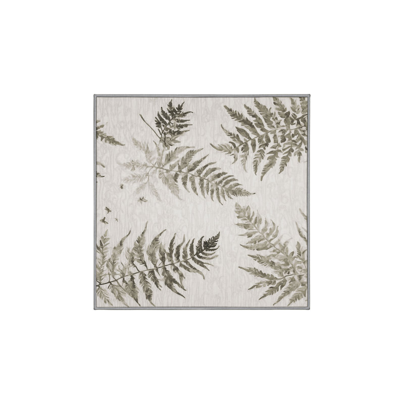 Tapis gris lavable à la machine, Carré 6 pi