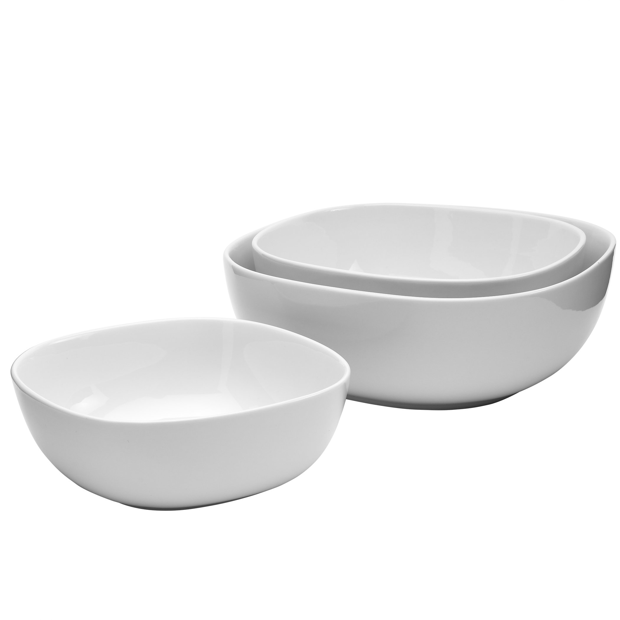 Denmark White Serveware 3 Piece Porcelain Serving Bowl Set & Reviews | Wayfair