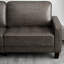 Canapé en cuir 70 po Petite Leathaire, canapé rembourré style Mid-Century, causeuse