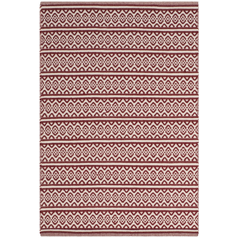 Tapis en coton tissé à la main Bester, Rectangulaire 3 pi x 5 pi