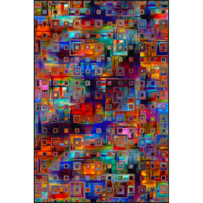 Tapis lavable multicolore, Sous-tapis rectangulaire 3 pi 11 po x 5 pi 11 po i
