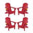 Besteiro Adirondack HDPE Foldable Chair Wood Texture With Cup Holder-129894900