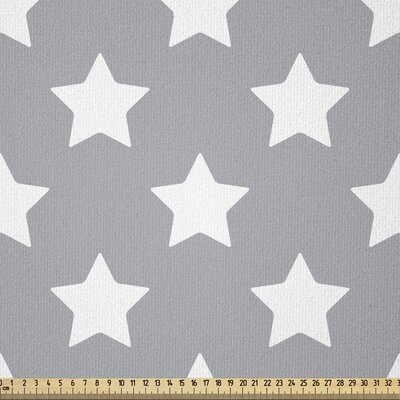 Star Fabric By The Yard, Big Stars Pattern Monochrome Modern Baby Design Starry Night Themed -  East Urban Home, 785F4B3E45DF4A1EABB03F8E7862D801