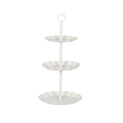 3 TIER WHITE METAL DISPLAY