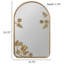 Miroir mural arqué en métal doré H 25,75 po