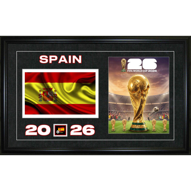 Équipe de la Coupe du Monde 2026 sous licence officielle de la Fifa, impression encadrée 15 x 24 par Frameworth