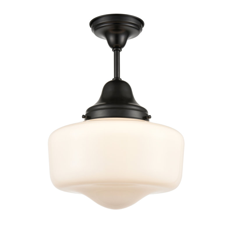 Luminaire suspendu simple 1 lumière Schoolhouse, Ébène