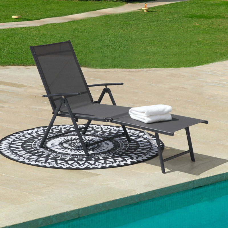 Chaise longue inclinable 55,91 po Haddie