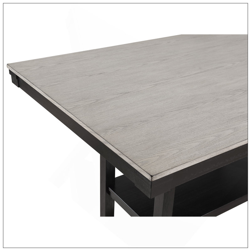 Ensemble de salle à manger à hauteur de comptoir Farmhouse Table rectangulaire Chaises rembourrées