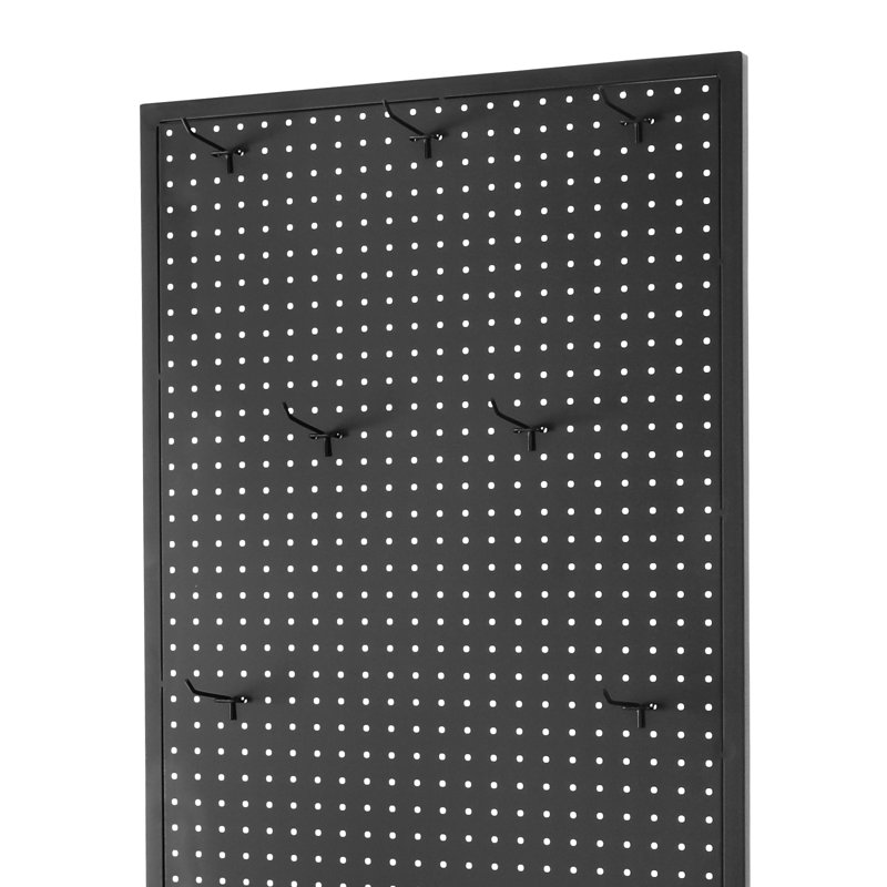 Présentoir perforé, présentoir à marchandise, support perforé au détail, noir, Noir