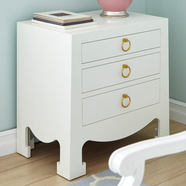 Jacqui End Table, White