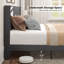 Lit plateforme à oreilles Bettyjean: structure en bois et métal + rangement sous le lit-65479668-65479674