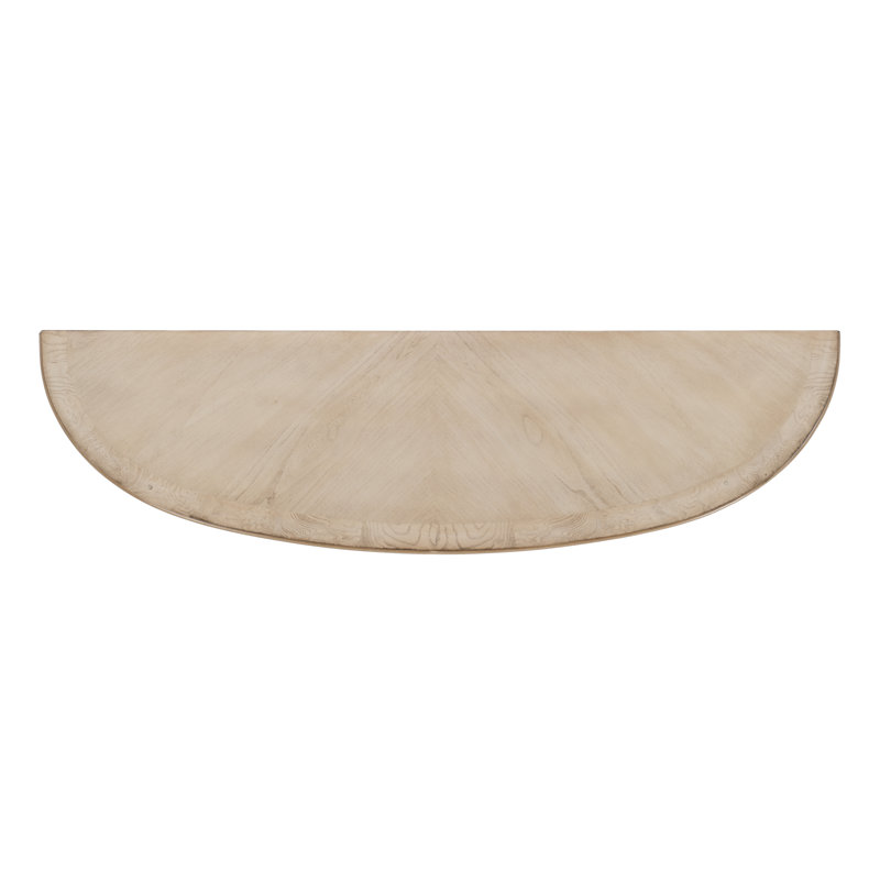 Astor 54"W Demilune Console Table, Antique Beige