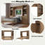 Lit escamotable en bois avec tablettes et armoires de rangement