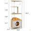 Tour d'angle pour chat, arbre à chat avec poteau à griffer, maisonnette pour chat avec poste d'alimentation et plateformes d'escalade, meubles pour animaux domestiques pour chats